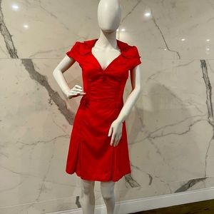 Form fitting open shirt dress